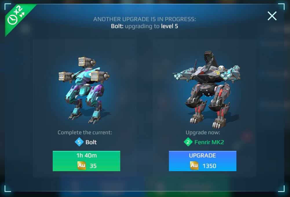 war robots mk2 upgrade